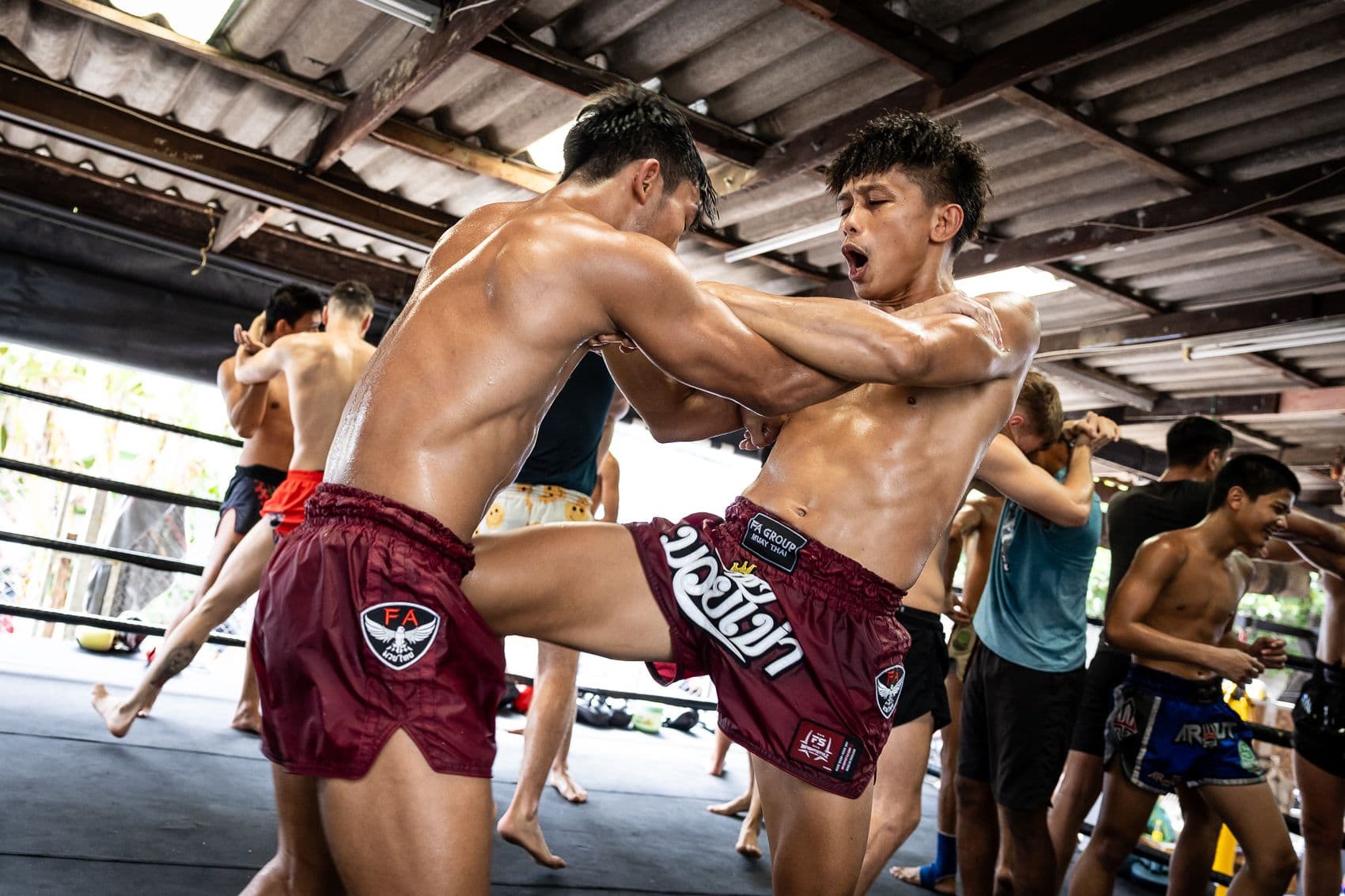 Muay Thai training in Thailand